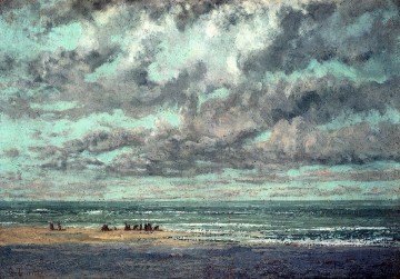  Realism Oil Painting - Marine Les Equilleurs Realist Realism painter Gustave Courbet